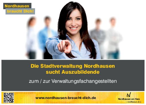 Stellenanzeige Verwaltungsfachangestellter (m/w/d) bei Stadtverwaltung Nordhausen