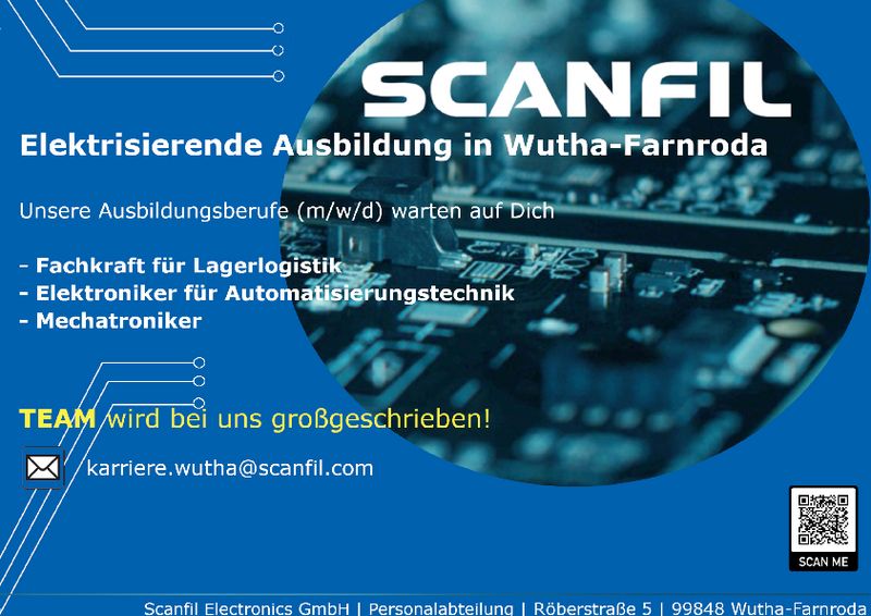 Stellenanzeige Elektroniker (m/w/d) Automatisierungstechnik bei Scanfil Electronics GmbH