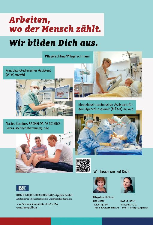 Stellenanzeige Bachelor (m/w/d) of Science Geburtshilfe/ Hebammenkunde (Ernst-Abbe-Hochschule Jena) bei ROBERT-KOCH-KRANKENHAUS Apolda GmbH