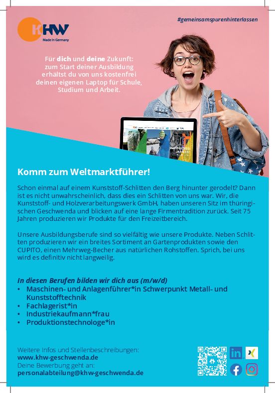 Stellenanzeige Kunststoff- und Kautschuktechnologe (m/w/d) bei KHW Kunststoff- und Holzverarbeitungswerk GmbH