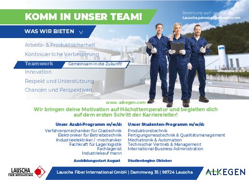Stellenanzeige Bachelor m/w/d of Engineering Prüftechnik und Qualitätsmanagement (DHGE Eisenach) bei Lauscha Fiber International GmbH