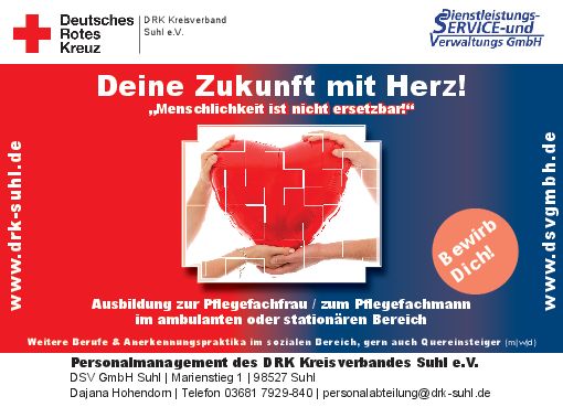 Stellenanzeige Altenpflegehelfer (m/w/d) bei DRK-Kreisverband Suhl e.V.