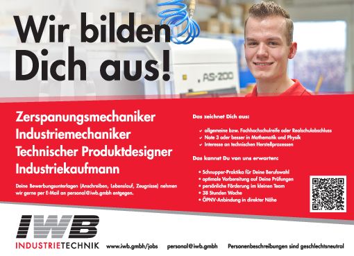 Stellenanzeige Industriekaufmann (m/w/d) bei IWB Industrietechnik GmbH