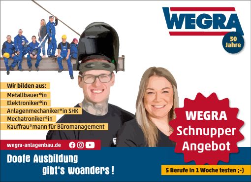 Stellenanzeige Mechatroniker (m/w/d) bei WEGRA Anlagenbau GmbH