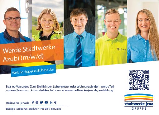 Stellenanzeige Elektroniker (m/w/d) für Betriebstechnik  bei Stadtwerke Jena GmbH