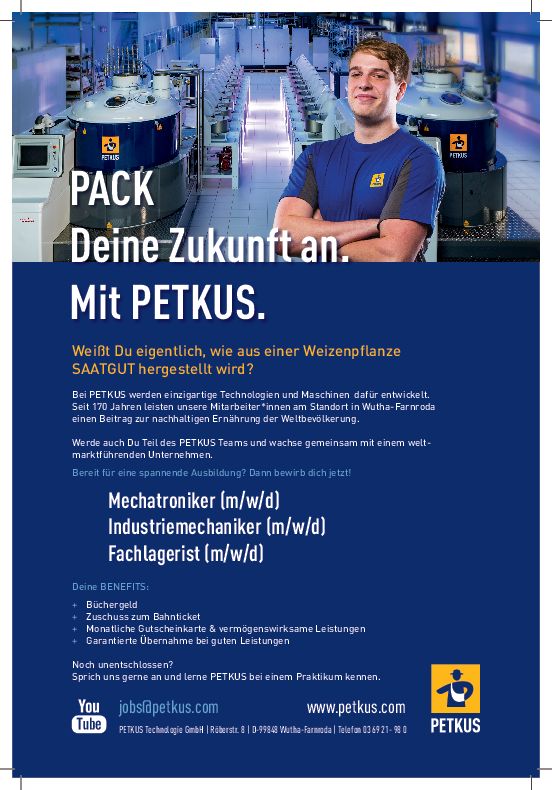 Stellenanzeige Industriemechaniker (m/w/d) bei PETKUS Technologie GmbH