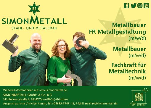 Stellenanzeige Fachkraft (m/w/d) für Metalltechnik bei SIMONMETALL GmbH & Co. KG