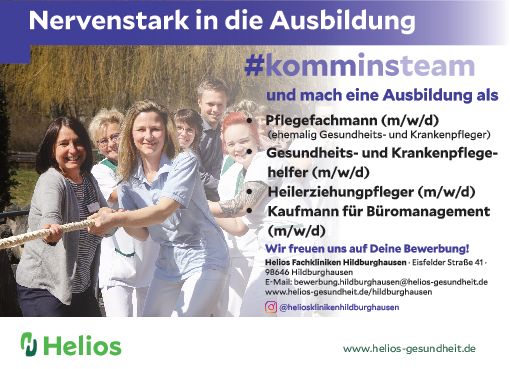 Stellenanzeige Pflegefachmann (m/w/d) bei Helios Fachkliniken Hildburghausen GmbH