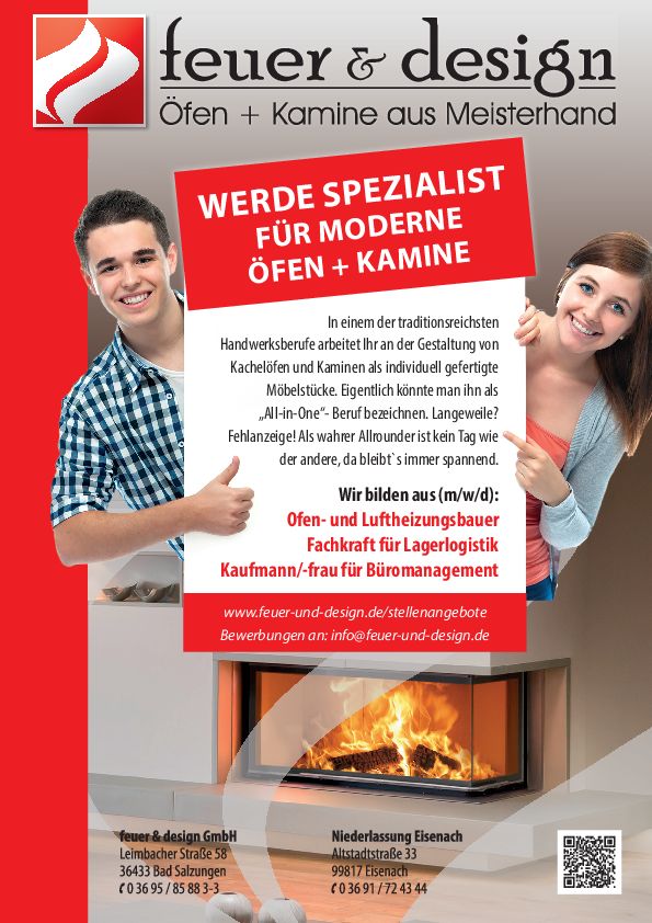 Stellenanzeige Fachkraft (m/w/d) für Lagerlogistik bei feuer & design GmbH Öfen + Kamine aus Meisterhand