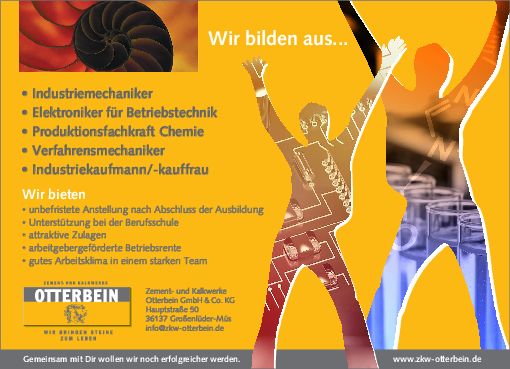 Stellenanzeige Industriekaufmann (m/w/d) bei Zement- und Kalkwerke Otterbein GmbH & Co. KG