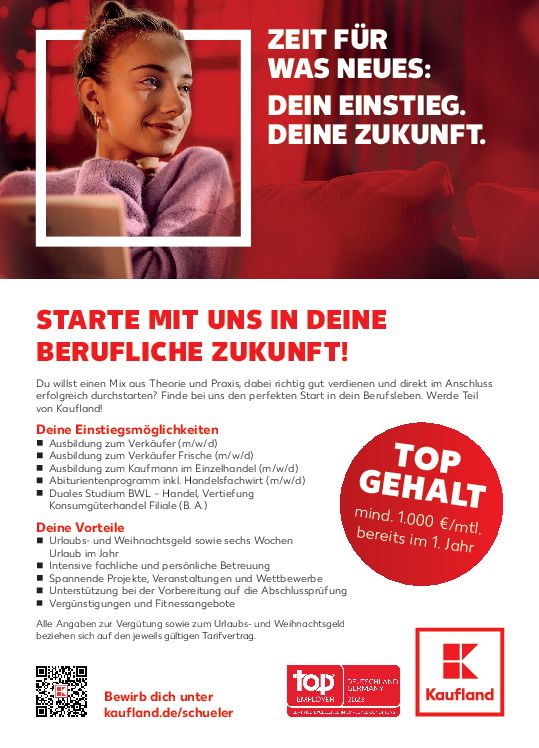 Stellenanzeige Abiturientenprogramm Kaufland bei Kaufland Dienstleistung Mitte GmbH & Co. KG