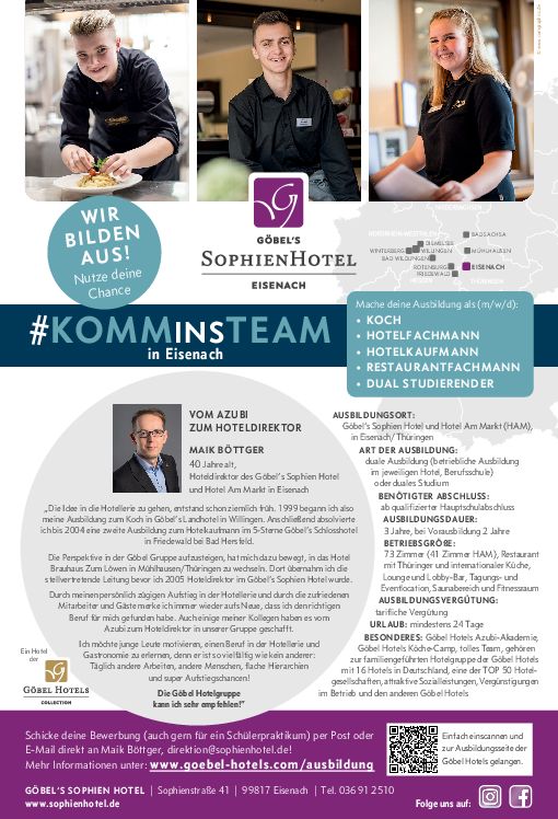 Stellenanzeige Kaufmann (m/w/d) für Hotelmanagement bei Göbels Sophien Hotel - Göbel Hotels Collection