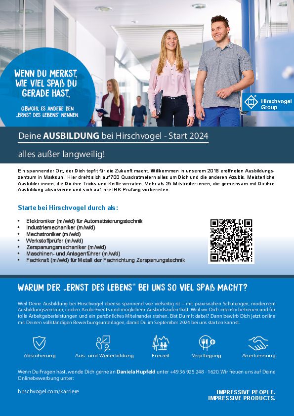 Stellenanzeige Bachelor of Engineering Technisches Management (DHGE Eisenach) - m/w/d bei Hirschvogel Eisenach GmbH