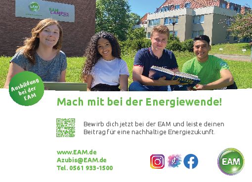 Stellenanzeige Bachelor (m/w/d) of Science Wirtschaftsinformatik (FOM Kassel + EAM) bei EAM GmbH & Co. KG
