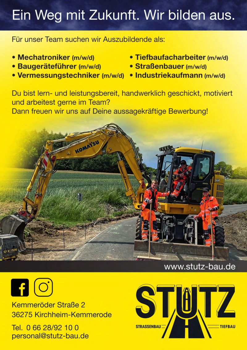 Stellenanzeige Tiefbaufacharbeiter (m/w/d) bei STUTZ GmbH