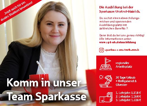 Stellenanzeige Bachelor (m/w/d) of Arts Betriebswirtschaft FR Financial Services (iba Erfurt) bei Sparkasse Unstrut-Hainich