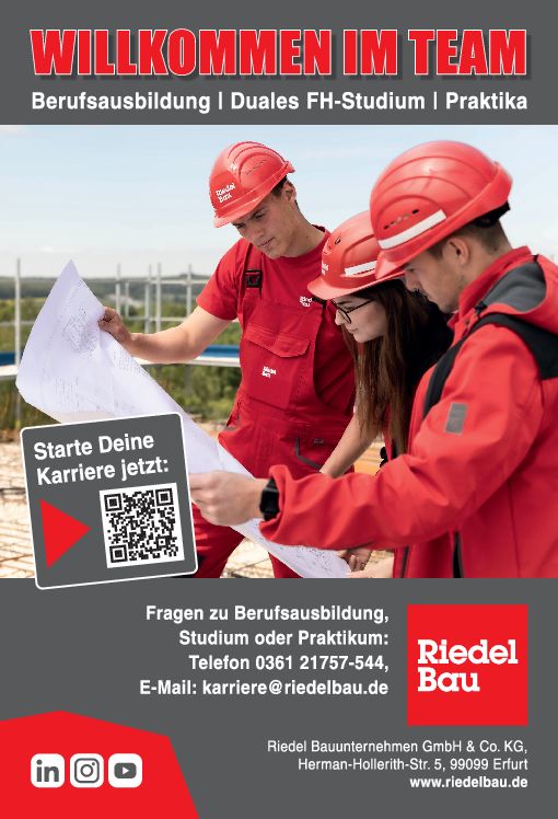 Stellenanzeige Beton-/ Stahlbetonbauer (m/w/d) bei Riedel Bau AG