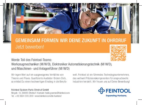 Stellenanzeige Elektroniker (m/w/d) Automatisierungstechnik bei Feintool System Parts Ohrdruf GmbH