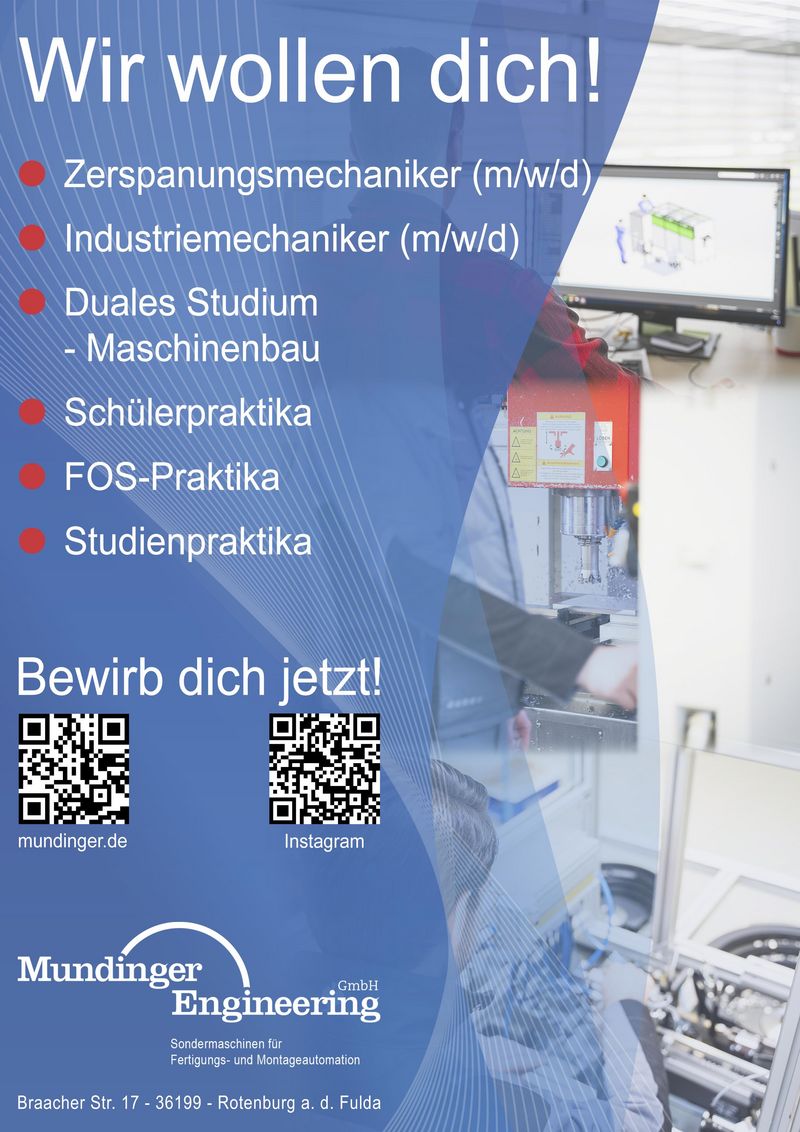 Stellenanzeige Industriemechaniker (m/w/d) bei Mundinger Engineering GmbH