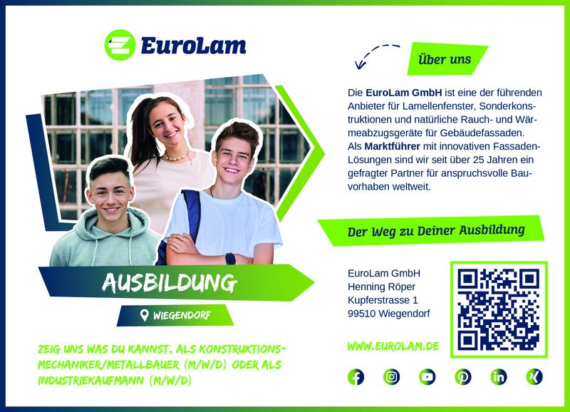 Stellenanzeige Metallbauer (m/w/d) bei EuroLam GmbH