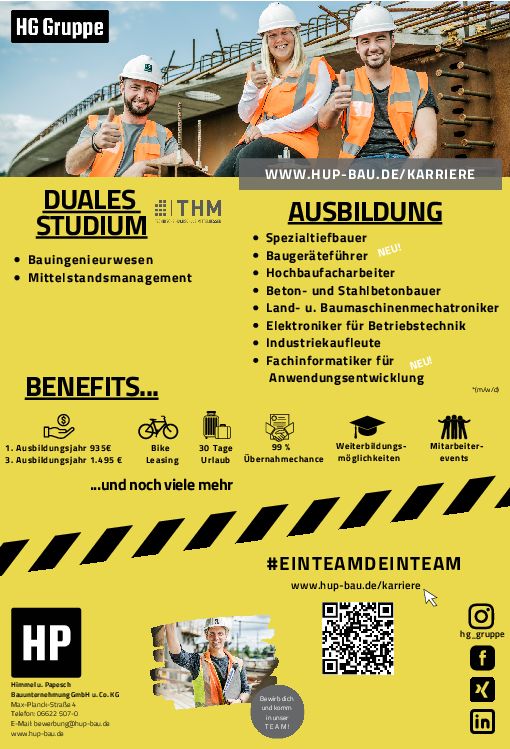 Stellenanzeige Beton-/ Stahlbetonbauer (m/w/d) bei Himmel u. Papesch Bauunternehmung GmbH