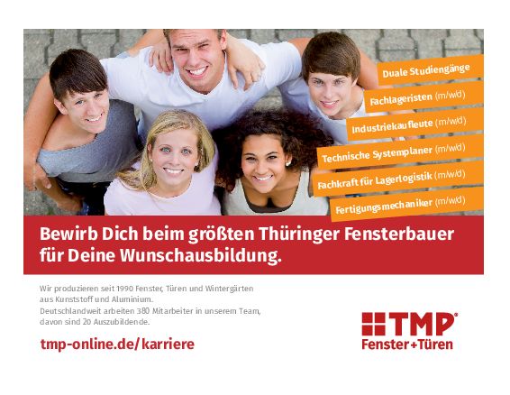 Stellenanzeige Fertigungsmechaniker (m/w/d) bei TMP Fenster + Türen GmbH
