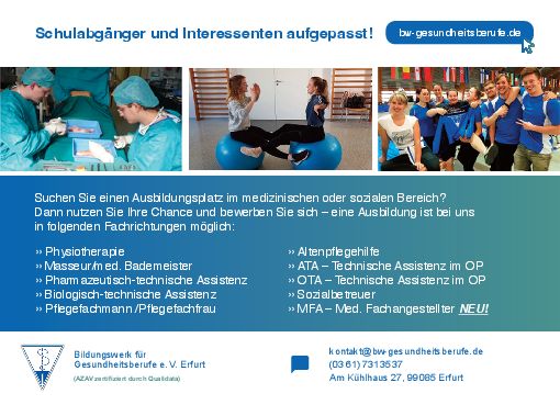Stellenanzeige Pflegefachmann (m/w/d) bei Bildungswerk für Gesundheitsberufe e. V.