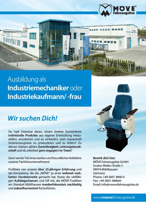 Stellenanzeige Industriekaufmann (m/w/d) bei MÖVE Fahrzeugsitze GmbH