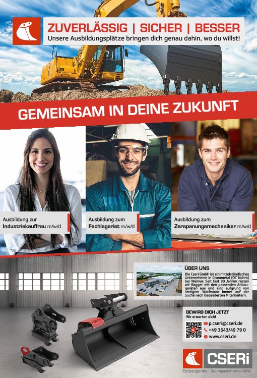 Stellenanzeige Zerspanungsmechaniker (m/w/d) bei Cseri GmbH - Erdbaugeräte Baumaschinentechnik