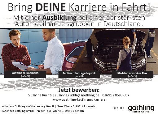 Stellenanzeige Fachkraft (m/w/d) für Lagerlogistik bei Autohaus Göthling GmbH